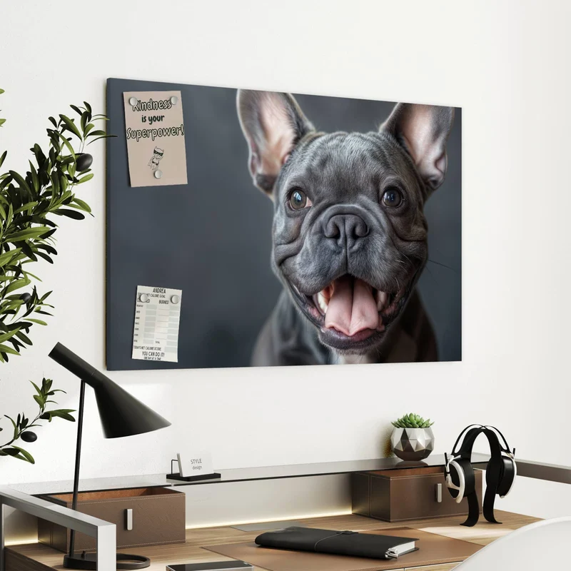 Metall Magnettafel - Lachender Hund