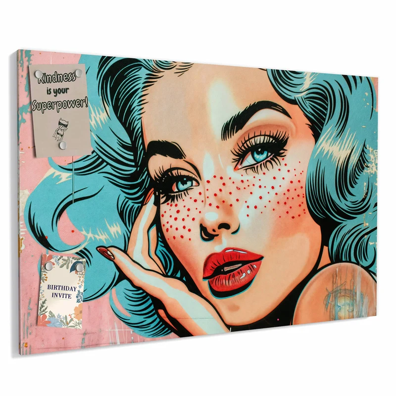 Metall Magnettafel - Frau mit Sommersprossen
