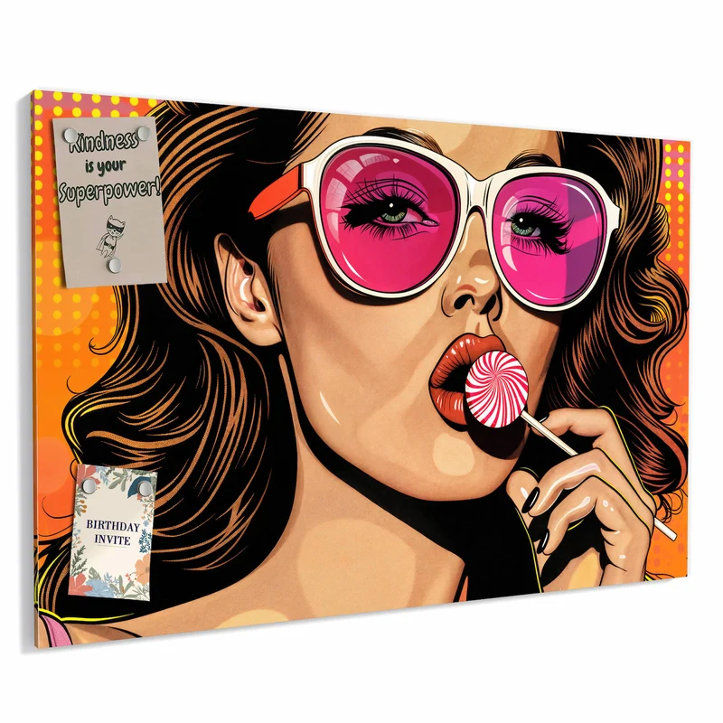Metall Magnettafel - Pinke Sonnenbrille