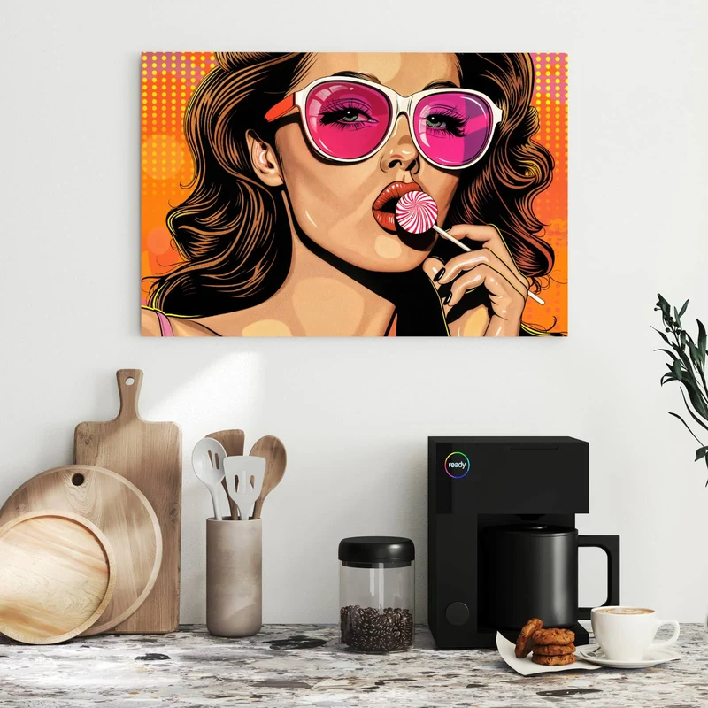 Metall Magnettafel - Pinke Sonnenbrille