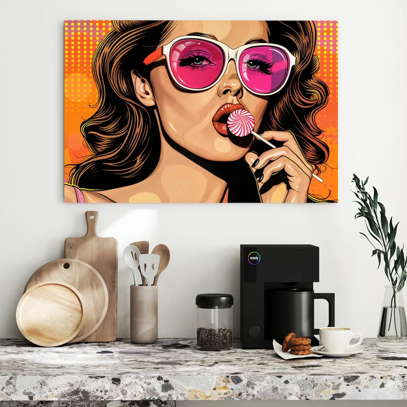 Metall Magnettafel - Pinke Sonnenbrille