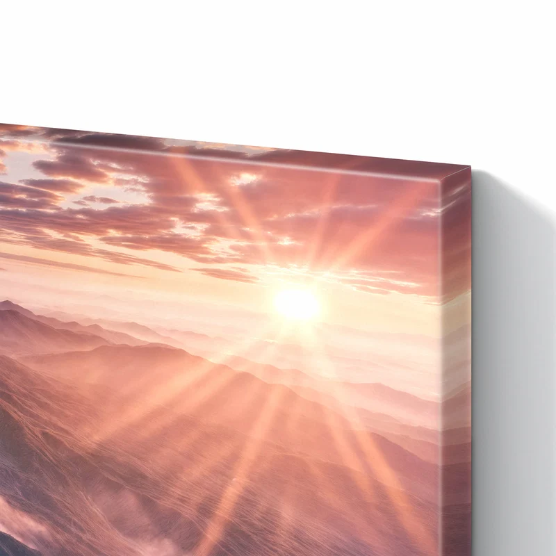 Metall Magnettafel - Bergkämme im Morgenrot