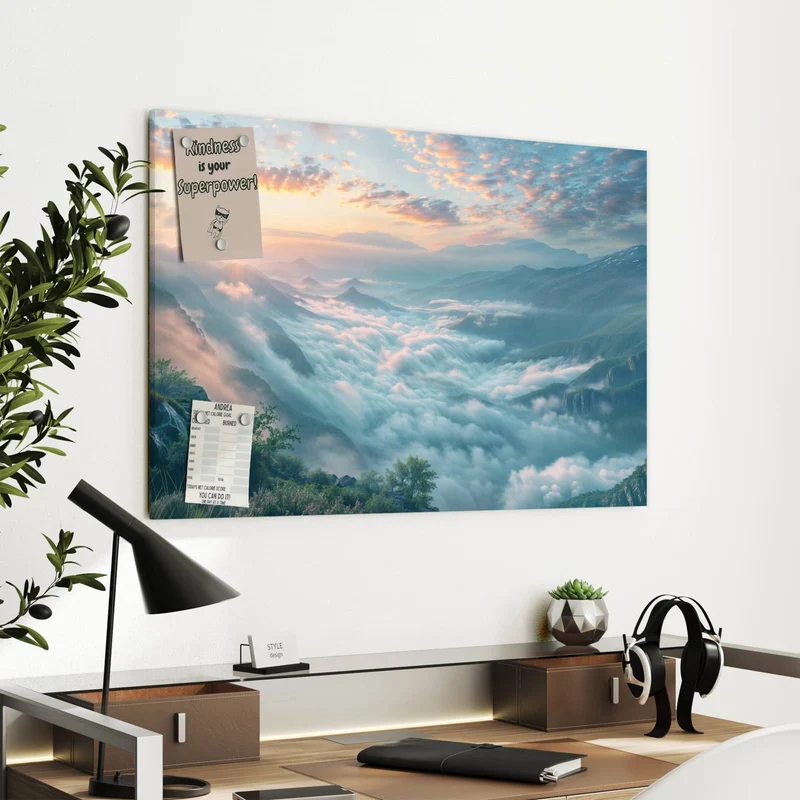 Metall Magnettafel - Wolkenmeer am Morgen
