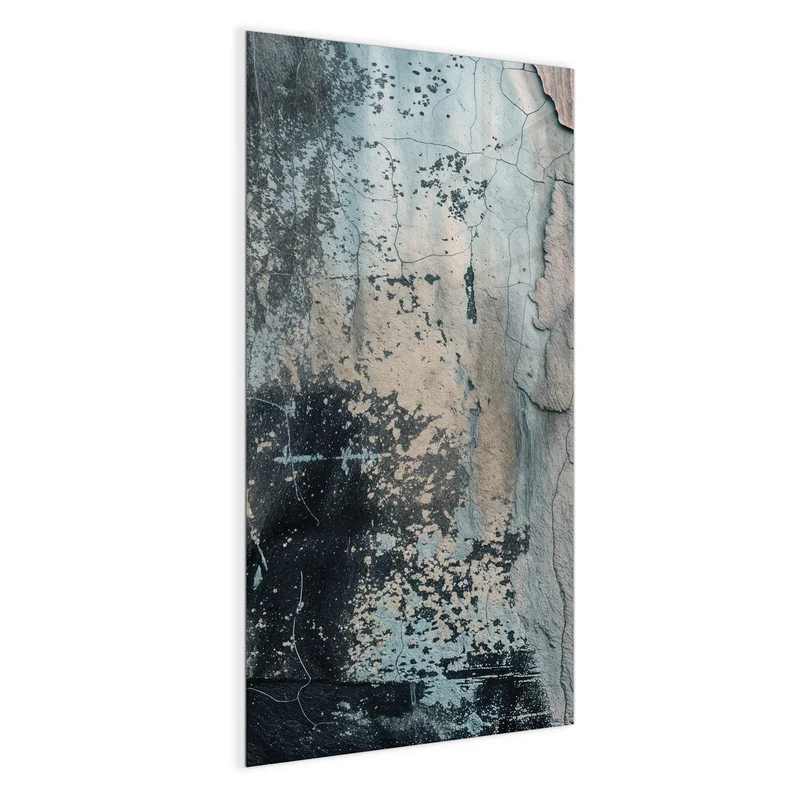 Glas Magnettafel - Rissiger Putz in Blau