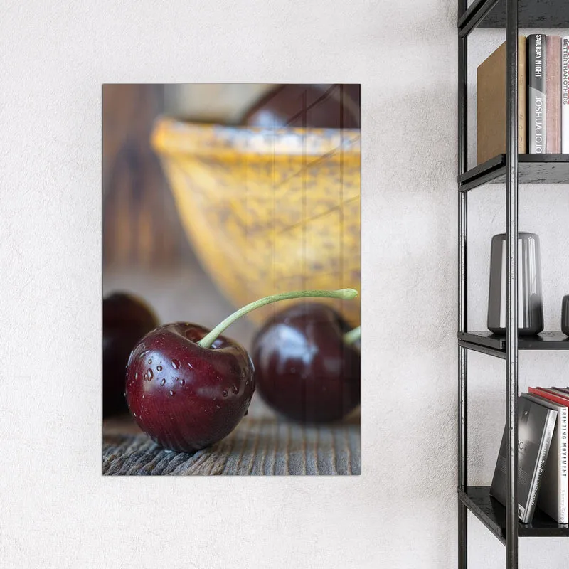 Glas Magnettafel - Süße Kirschen
