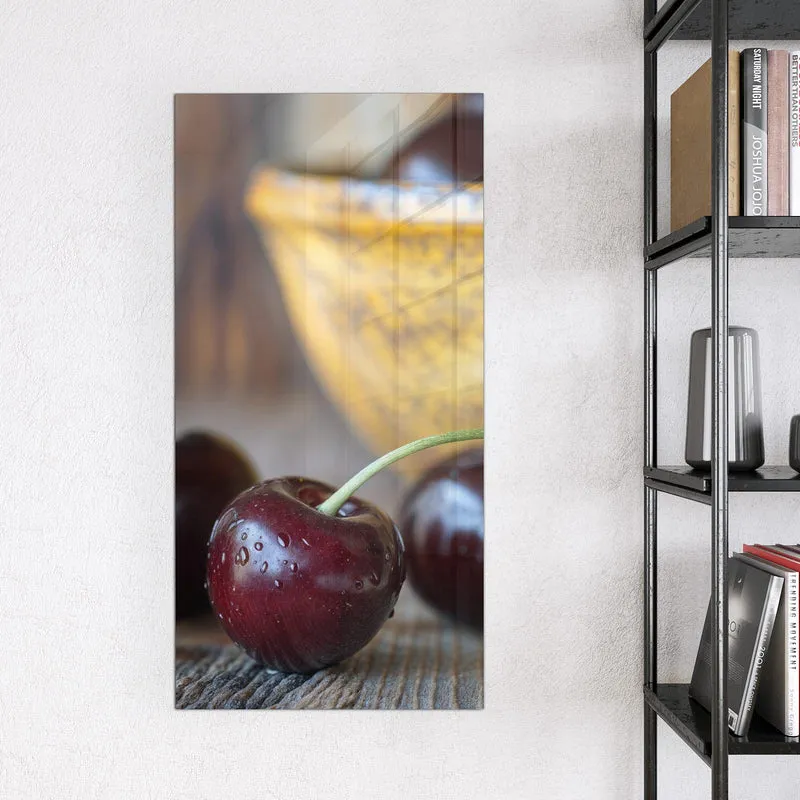 Glas Magnettafel - Süße Kirschen