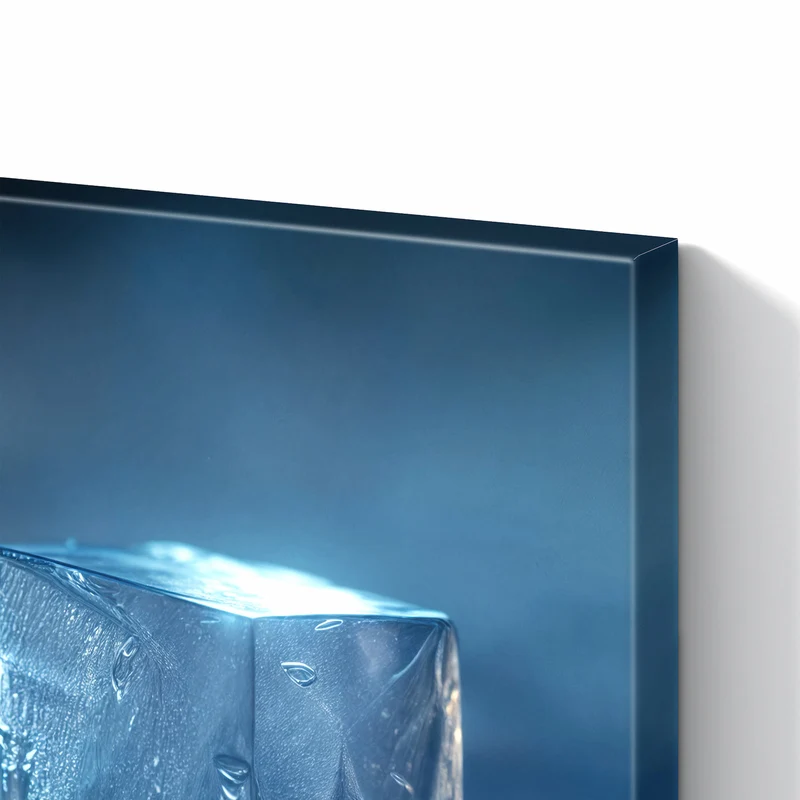 Metall Magnettafel - Blauer Eiswürfel