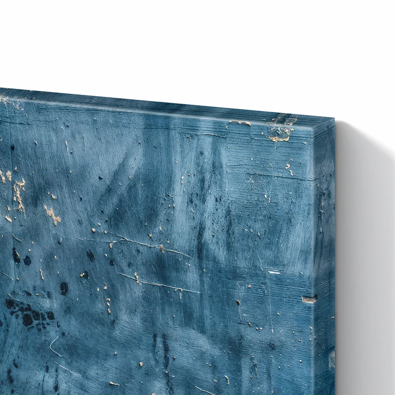 Metall Magnettafel - Verwittertes Blau