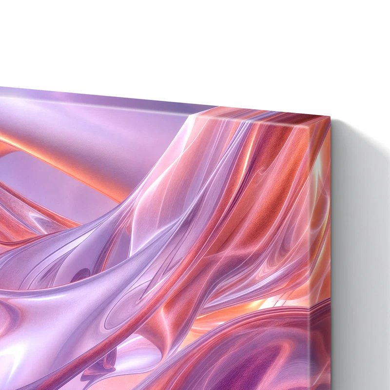 Metall Magnettafel - Glänzende Lilawellen