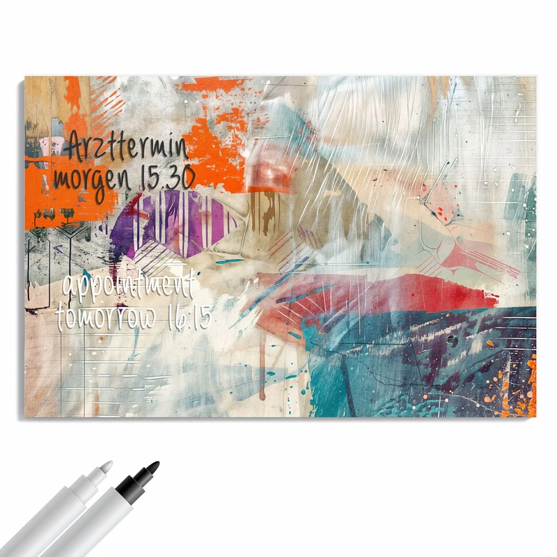 Metall Magnettafel - Moderne Abstraktion