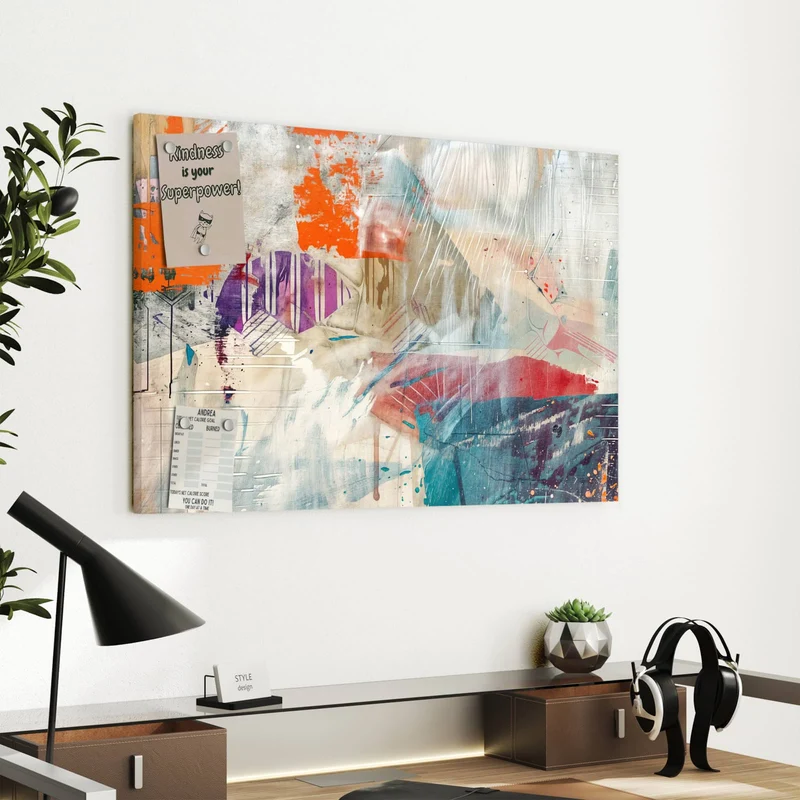 Metall Magnettafel - Moderne Abstraktion