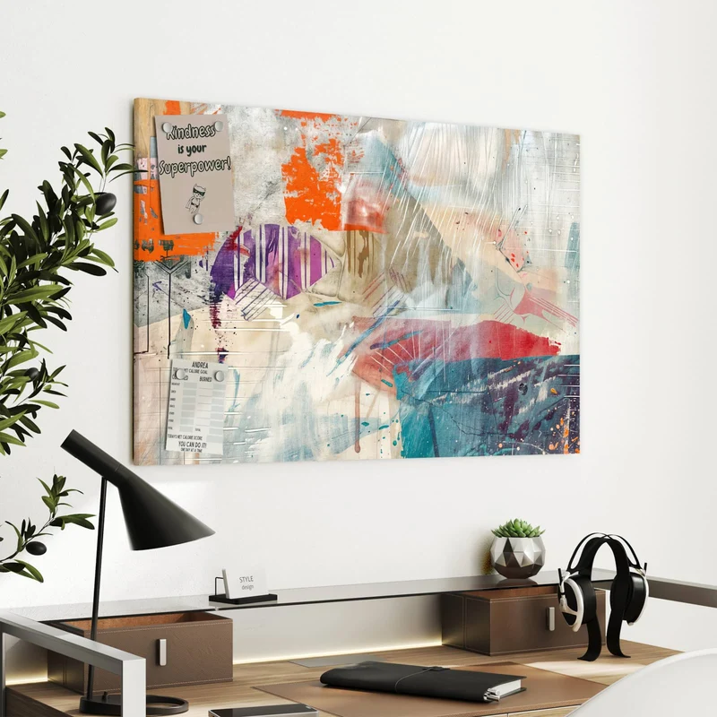 Metall Magnettafel - Moderne Abstraktion