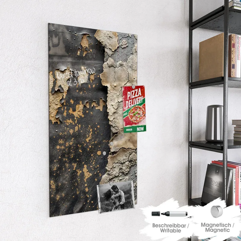Glas Magnettafel - Bröckelnder Putz