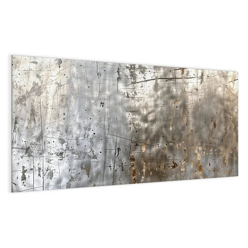 Glas Magnettafel - Goldspuren auf Silber