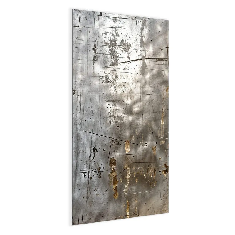 Glas Magnettafel - Goldspuren auf Silber