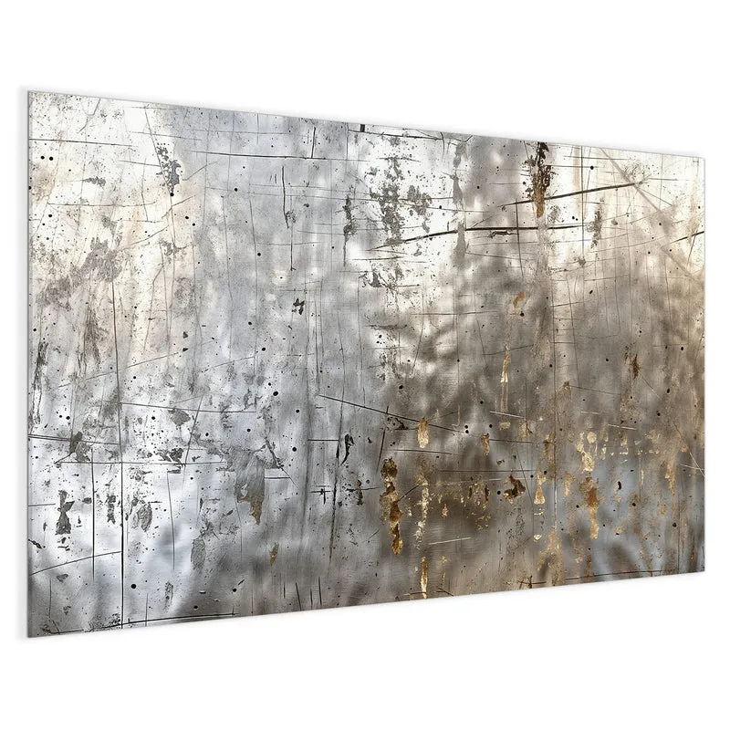 Glas Magnettafel - Goldspuren auf Silber