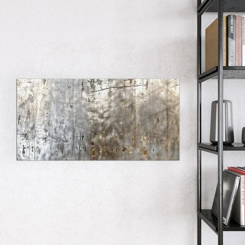 Glas Magnettafel - Goldspuren auf Silber
