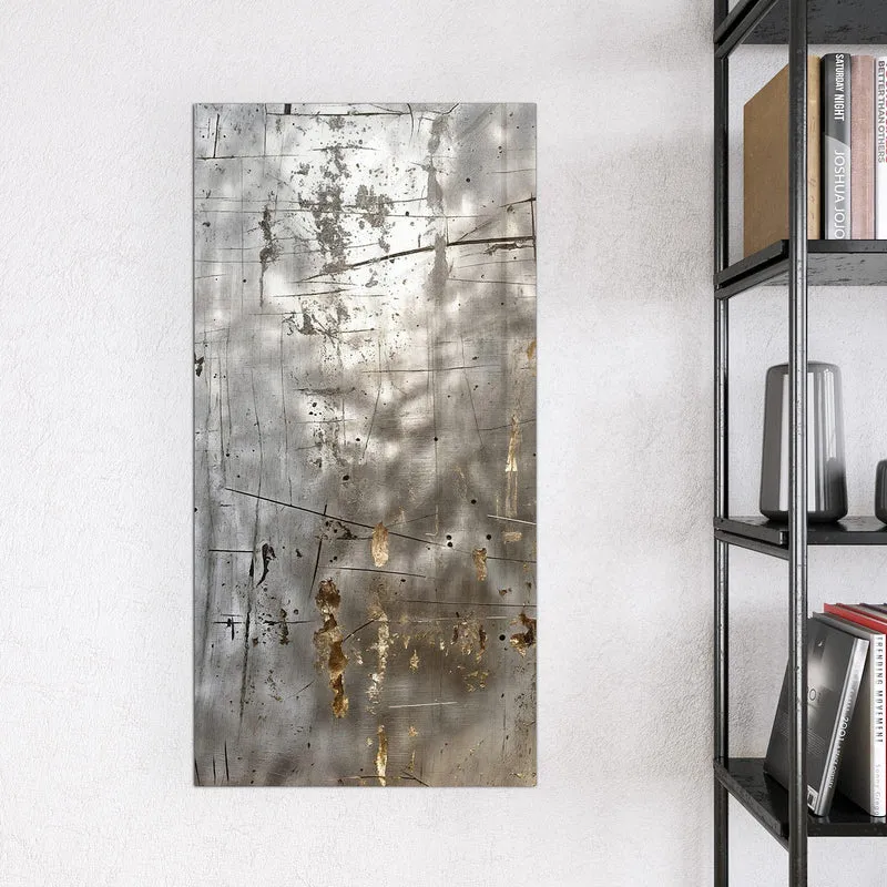Glas Magnettafel - Goldspuren auf Silber