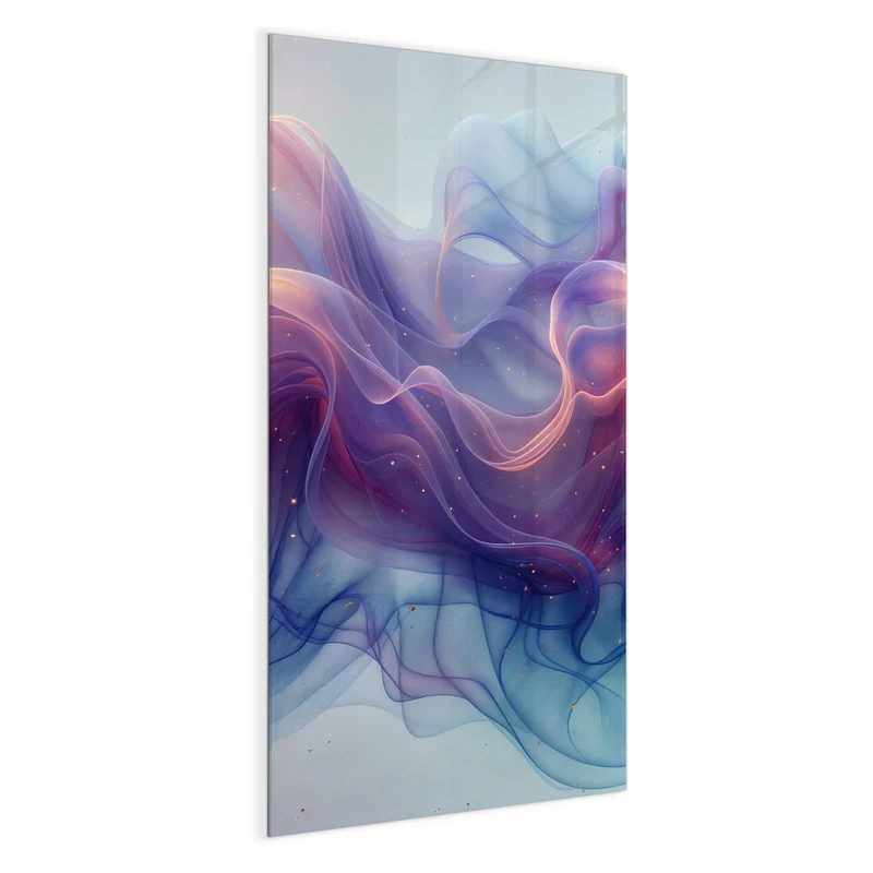 Glas Magnettafel - Seidenbänder in Orange