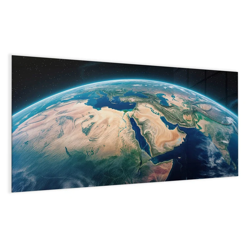 Glas Magnettafel - Erde aus dem All