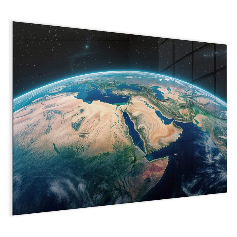 Glas Magnettafel - Erde aus dem All