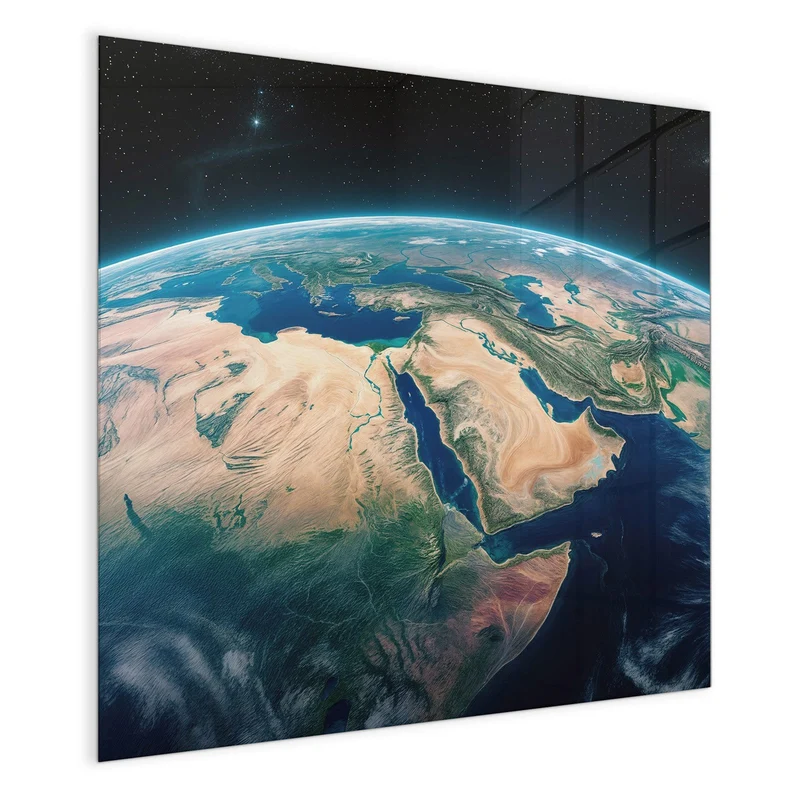 Glas Magnettafel - Erde aus dem All