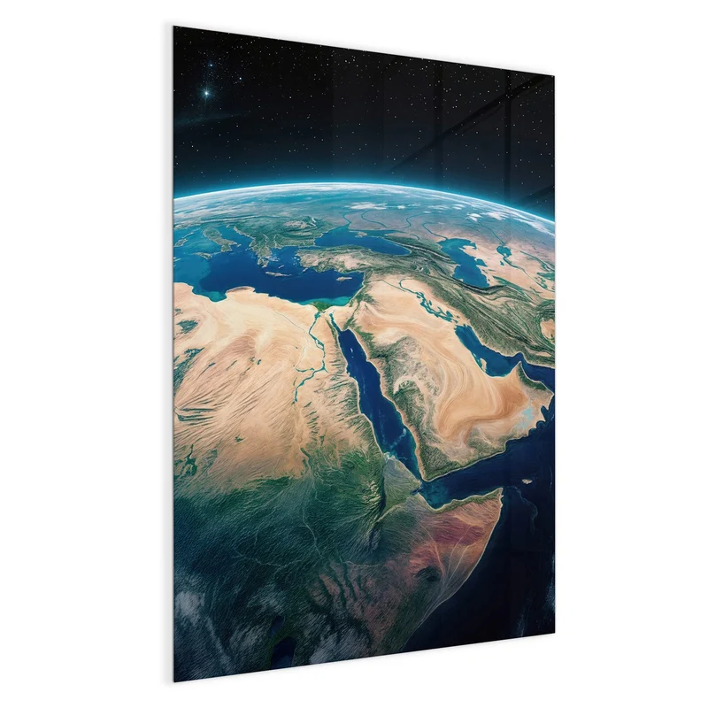 Glas Magnettafel - Erde aus dem All
