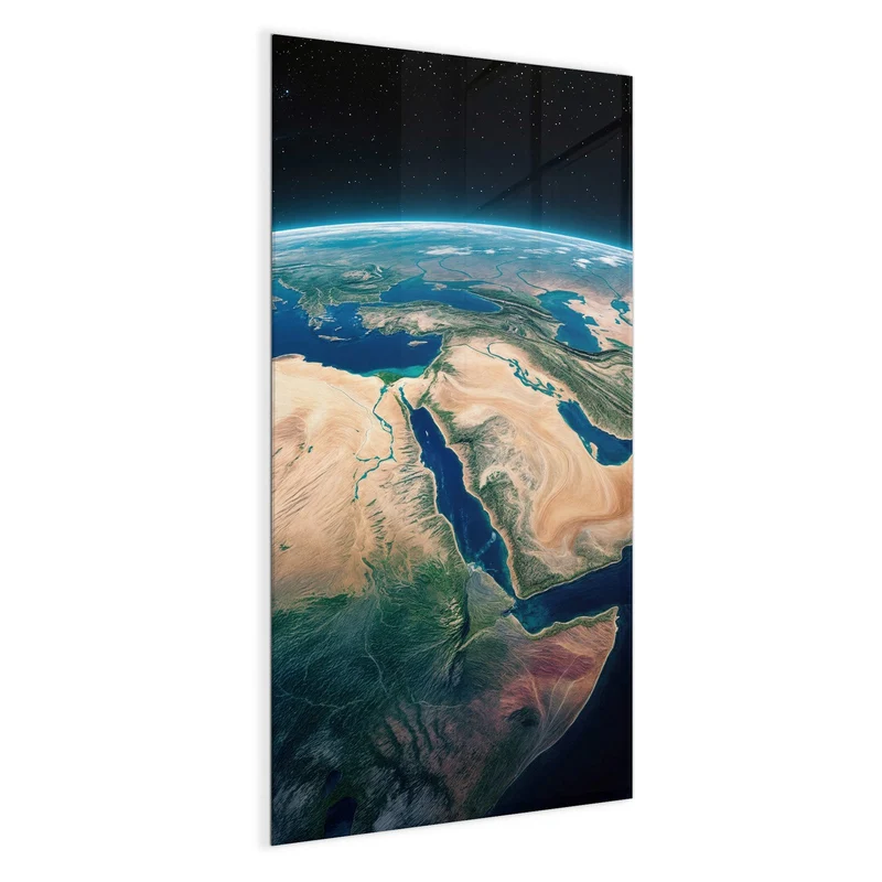 Glas Magnettafel - Erde aus dem All
