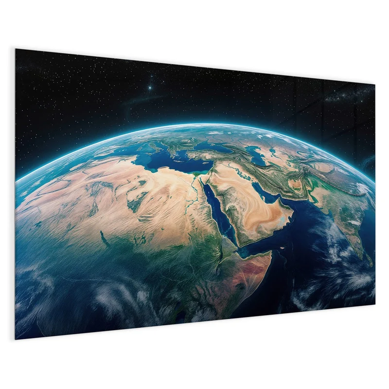 Glas Magnettafel - Erde aus dem All