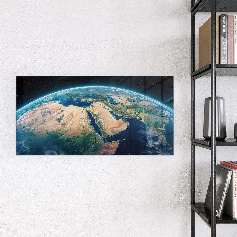 Glas Magnettafel - Erde aus dem All