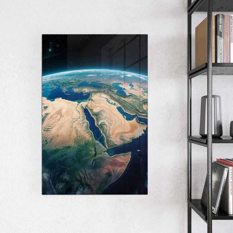 Glas Magnettafel - Erde aus dem All