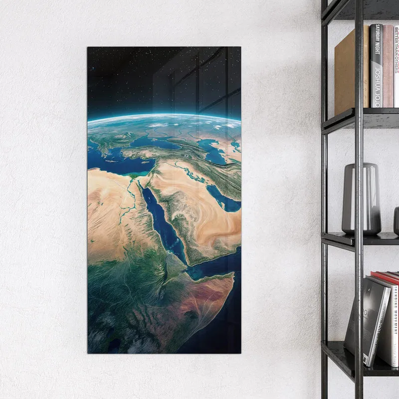 Glas Magnettafel - Erde aus dem All