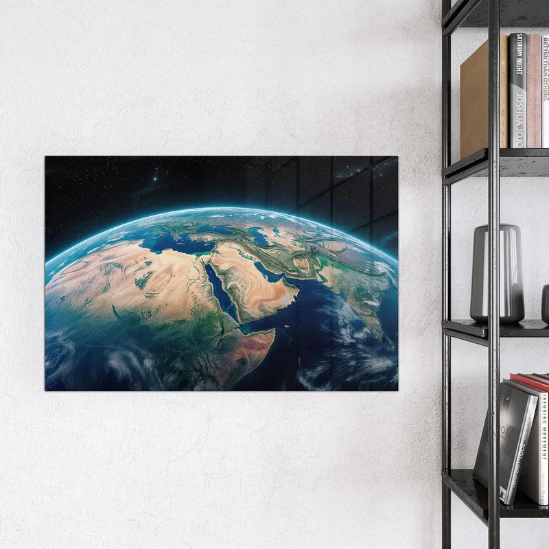 Glas Magnettafel - Erde aus dem All