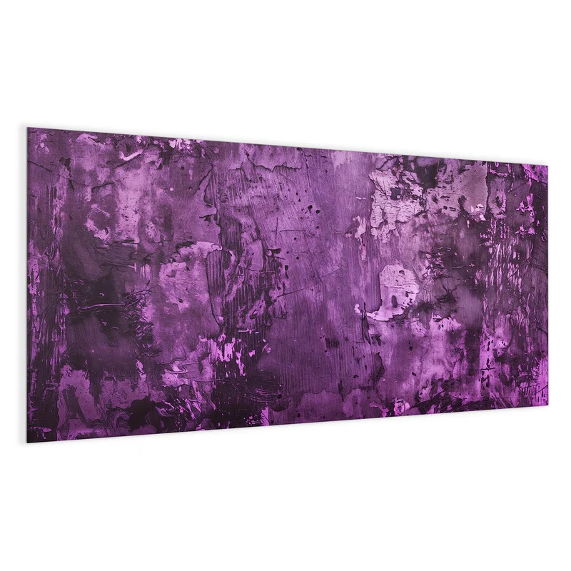 Glas Magnettafel - Violetter Putz