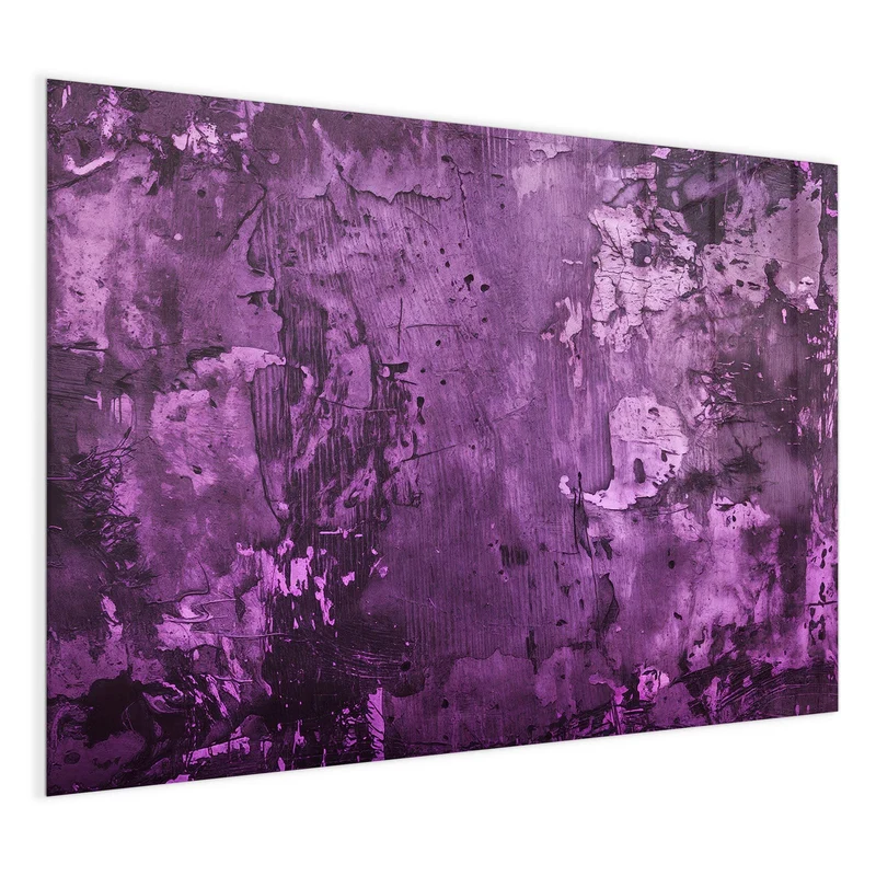 Glas Magnettafel - Violetter Putz