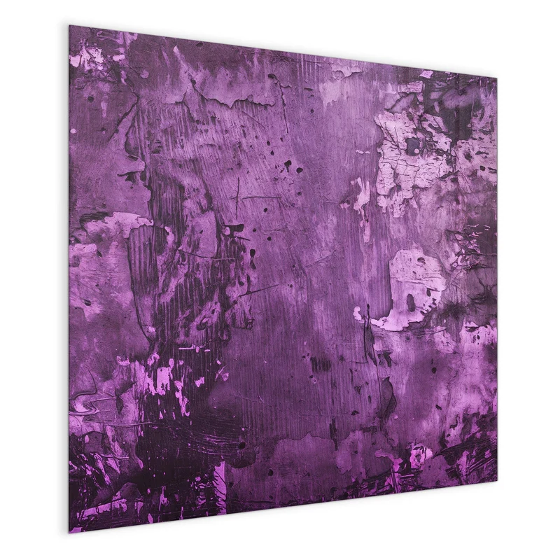 Glas Magnettafel - Violetter Putz