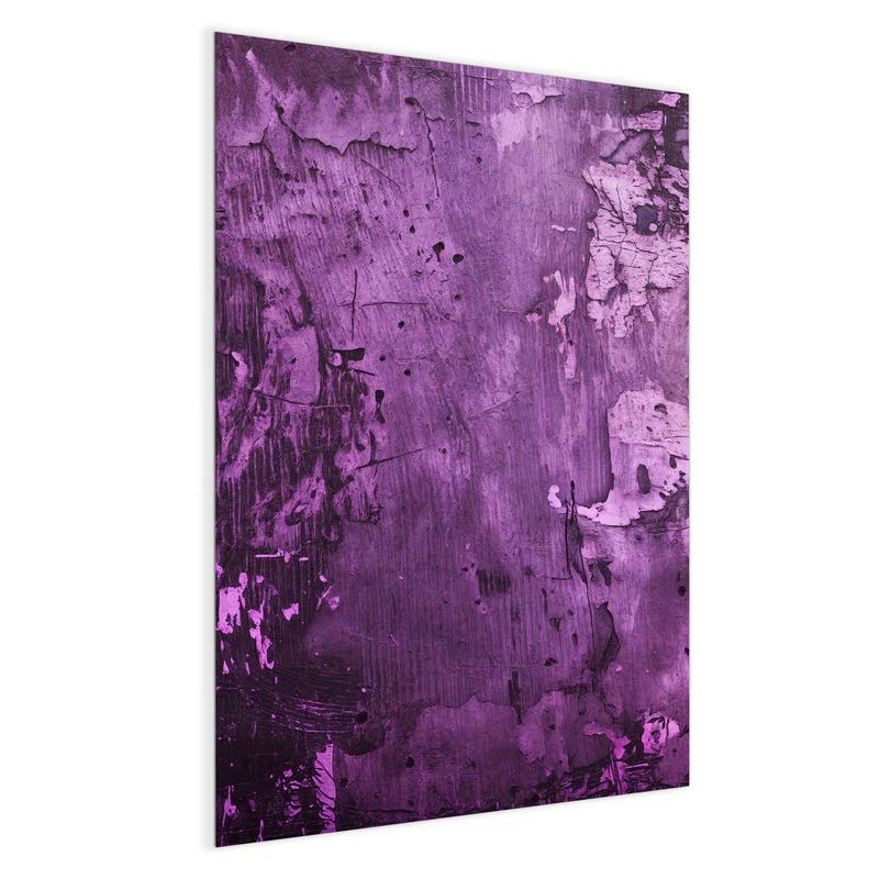Glas Magnettafel - Violetter Putz