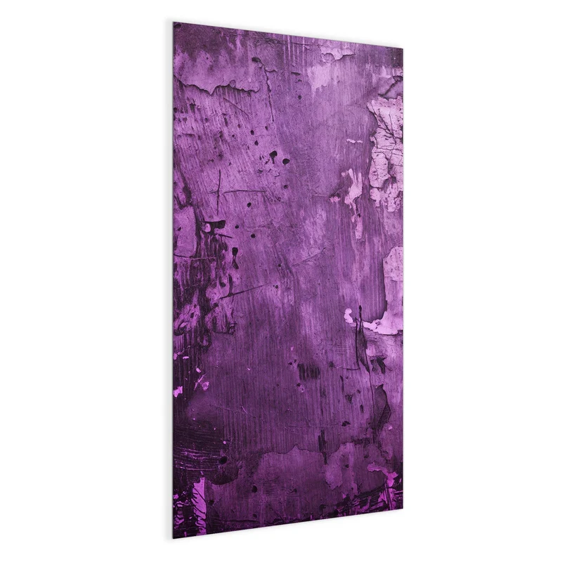 Glas Magnettafel - Violetter Putz