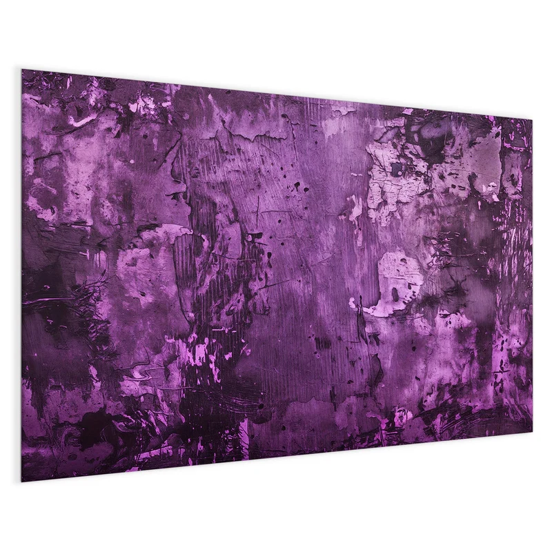 Glas Magnettafel - Violetter Putz