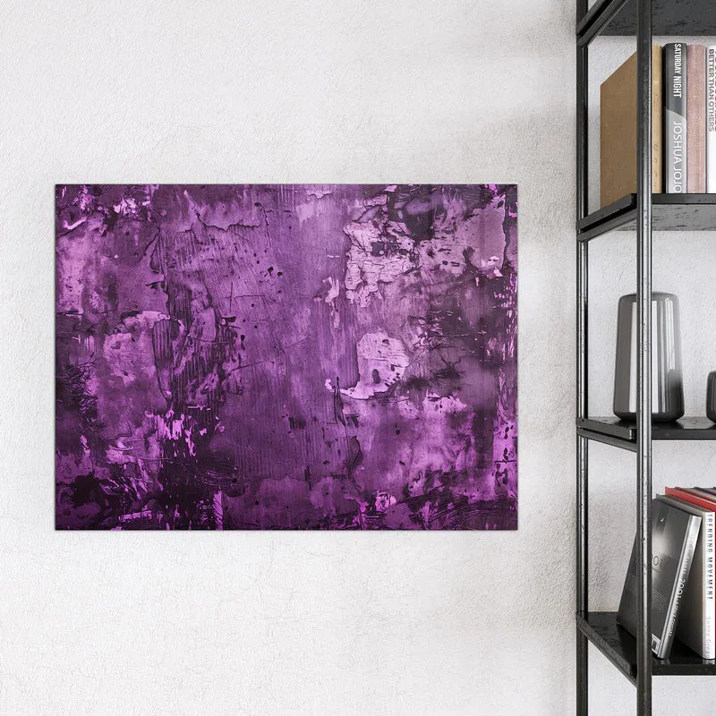 Glas Magnettafel - Violetter Putz