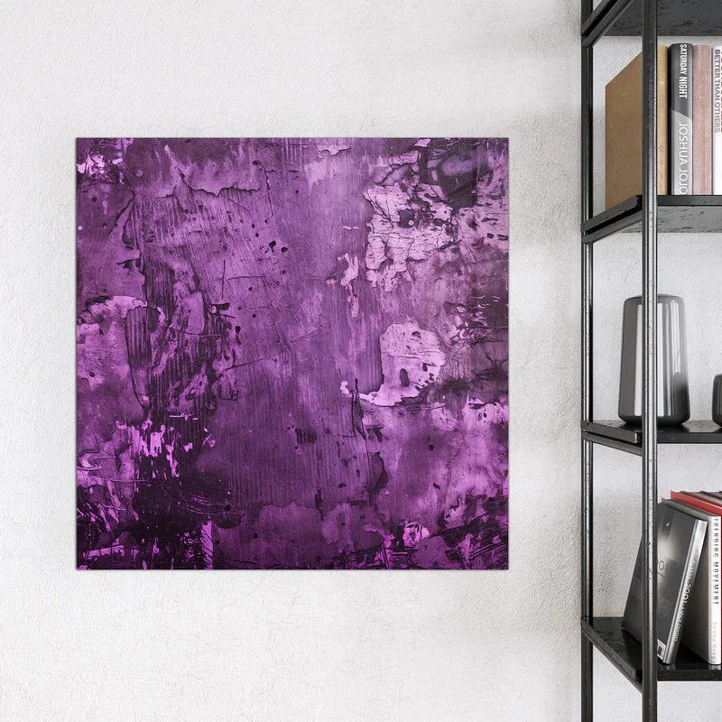 Glas Magnettafel - Violetter Putz
