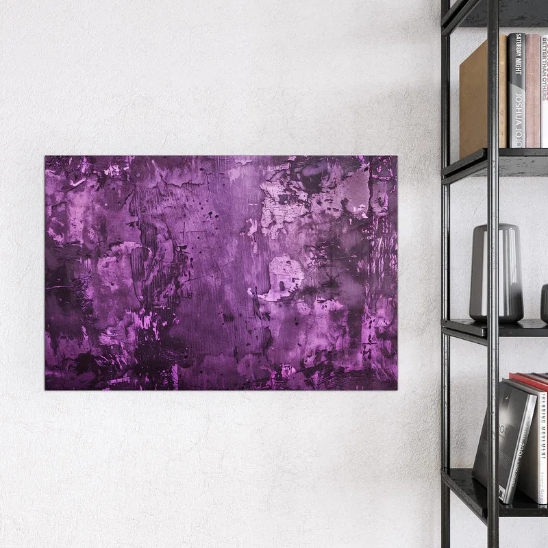 Glas Magnettafel - Violetter Putz