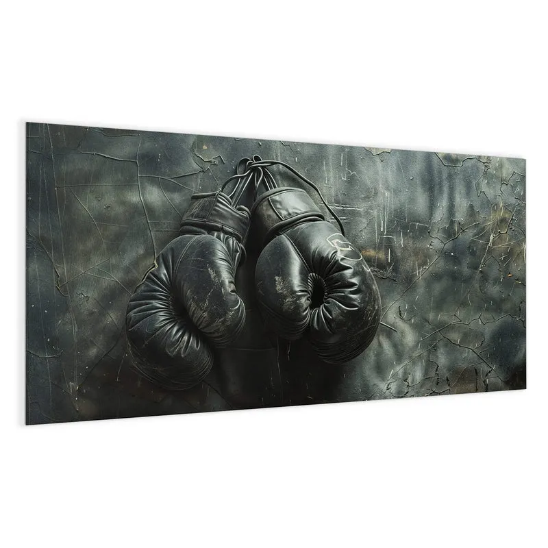 Glas Magnettafel - Boxhandschuhe an Wand