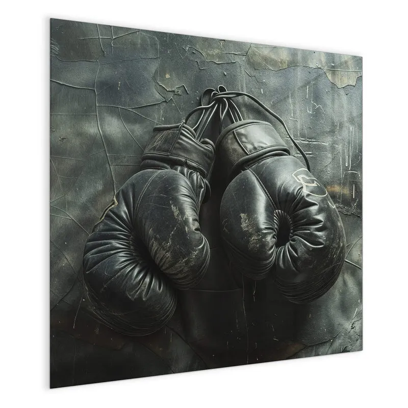 Glas Magnettafel - Boxhandschuhe an Wand