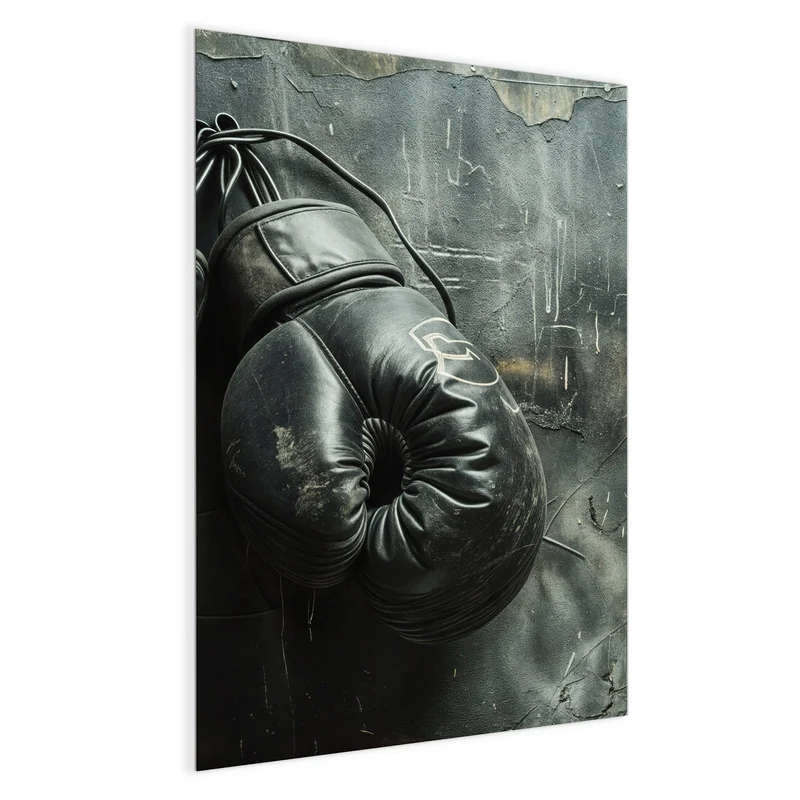 Glas Magnettafel - Boxhandschuhe an Wand