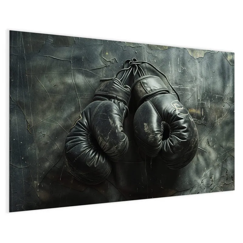 Glas Magnettafel - Boxhandschuhe an Wand