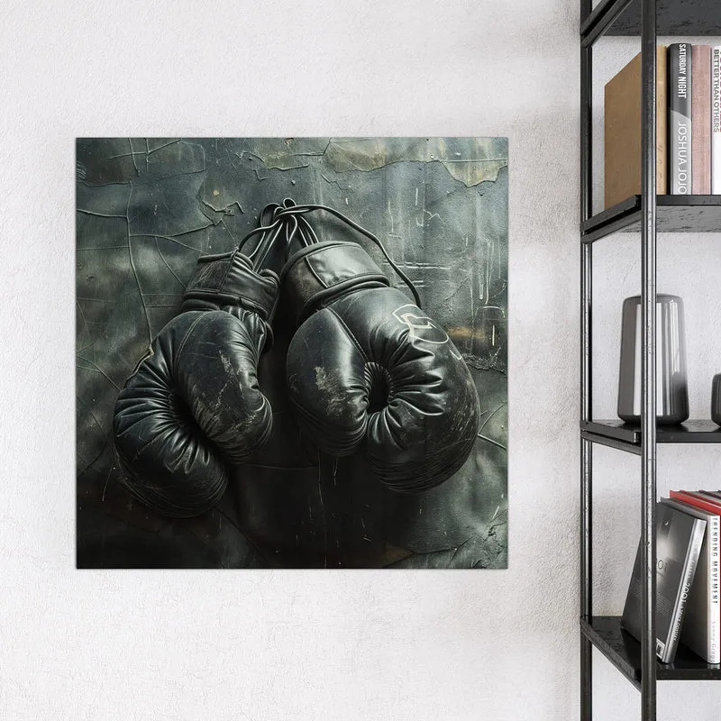 Glas Magnettafel - Boxhandschuhe an Wand