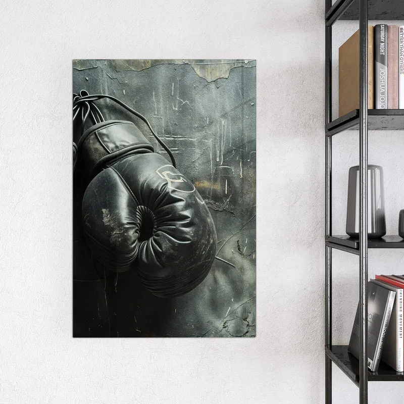 Glas Magnettafel - Boxhandschuhe an Wand