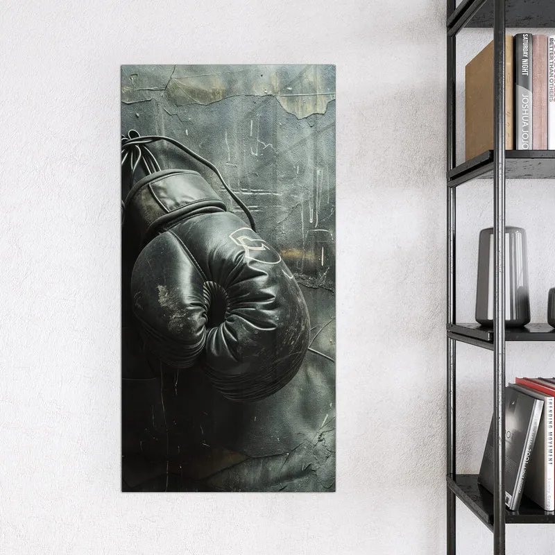 Glas Magnettafel - Boxhandschuhe an Wand