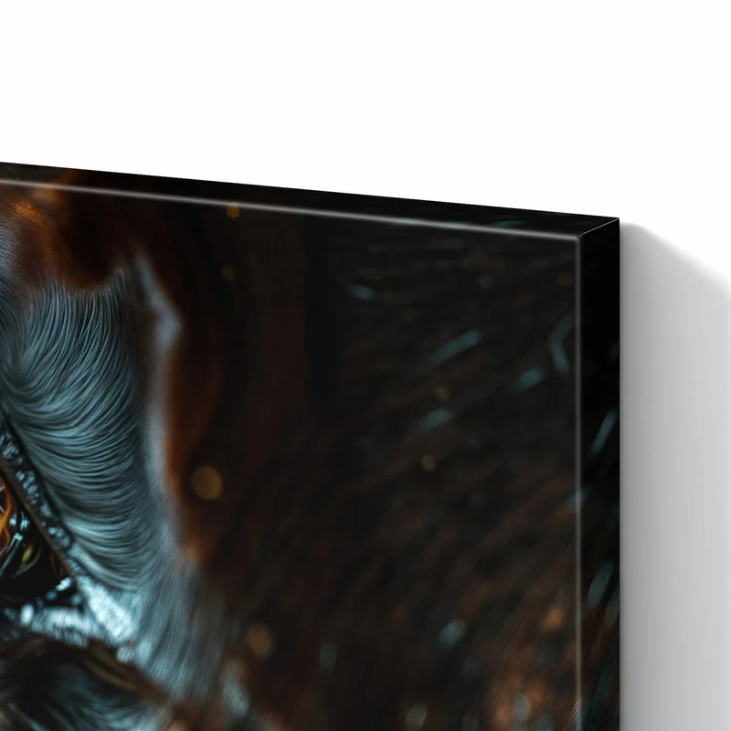 Metall Magnettafel - Pferdeauge im Goldlicht